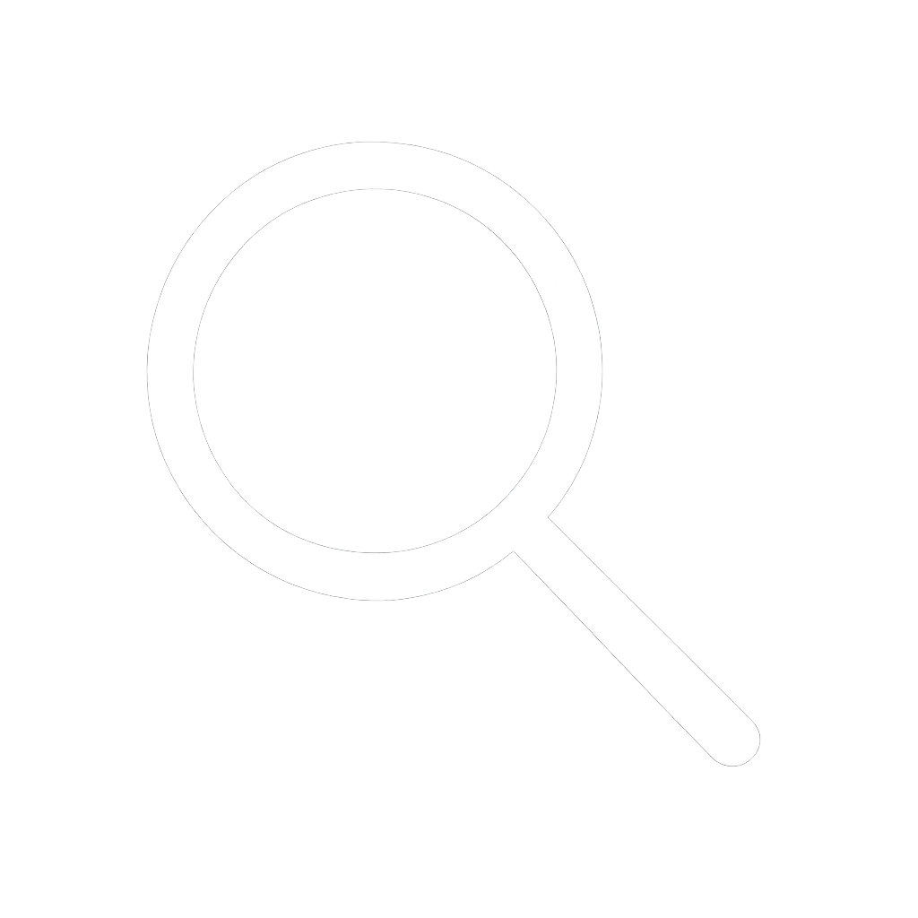 icono blanco de una lupa